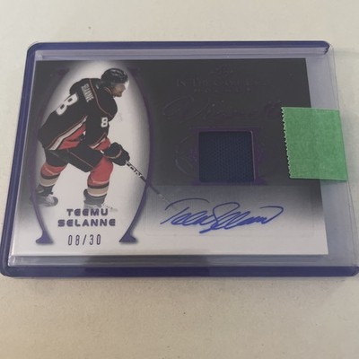 Leaf In the Game Used Teemu Selanne Purple Auto Patch #GUA-TS1 /30 2023