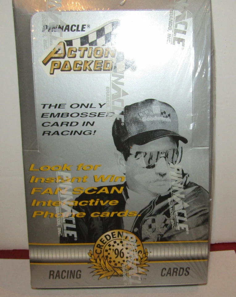 1996 Pinnacle Action Packed Credentials Nascar Racing Box 24 pks Factory Sealed - Image 2 of 4