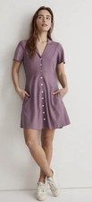 Madewell Kacie Mini Shirtdress Sz.14 Antique Purple,linen,colorful,spring,summer