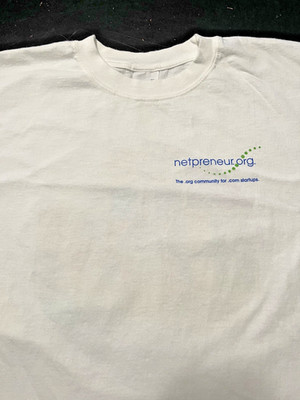 Vintage 2000 Cluetrain Netpreneur Dot-Com Tech Shirt, White, Size: Large