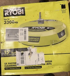 RYOBI RY31SC01 15 in Surface Cleaner Pressure Washer Attachment, Up to 3300 PSI