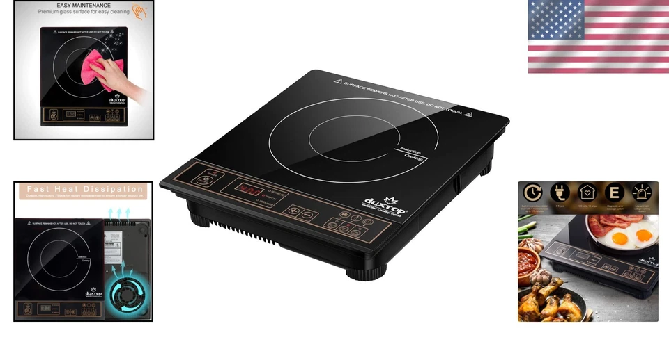 Gold Portable Induction Cooktop - 1800W Burner - Image 2 of 4