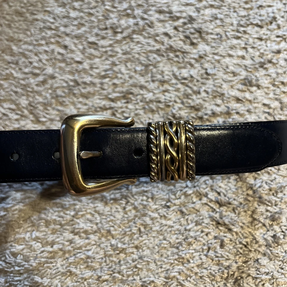  Cinturón de cuero azul Brighton herrajes plateados para mujer pequeño  Foto 4 de 4