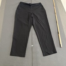 Lands End Womens Black Active Straight Leg Pants Size M/P 10-12