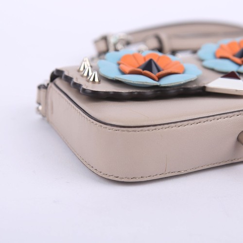 Bolso Bandolera Fendi Mini Talla Cuero Gris Micro Baguette Cadena 8M0354 16050198 - Imagen 8 de 13