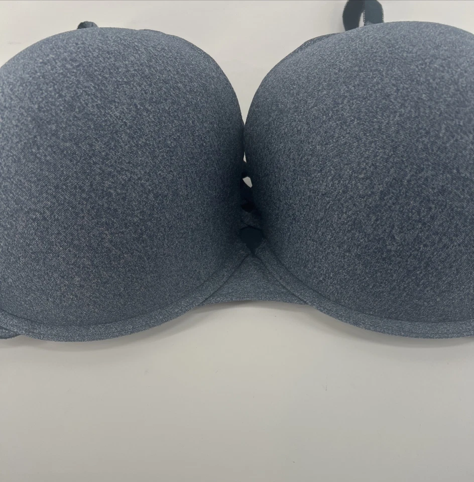 Bra 46D Torrid Push Up Plunge 360 back smoothing Lined Bra Blue Plus - Image 3 of 4