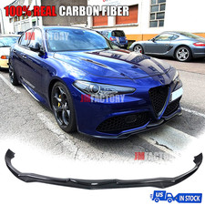 For Alfa Romeo Giulia Sport Sedan 2016-2024 Real Carbon Front Bumper Lip Spoiler For Alfa Romeo Giulia Sport Sedan 2016-2024 Real Carbon Front Bumper Lip Spoiler
