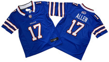 Tariffs Free YOUTH'S Bills 17 Josh Allen FUSE Royal Sewn Stitched Jersey.