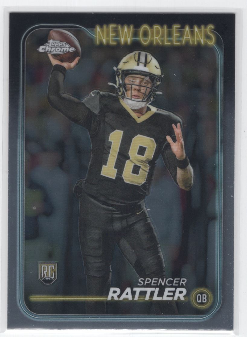 #213 2024 Topps Chrome Base ~ Spencer Rattler Rookie Saints