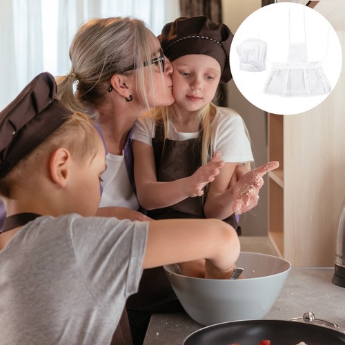 Grembiule Cappello Chef Set Bambino Bambina Cucina Cucina Bambini Grembiuli per Bambine - Foto 9 di 12