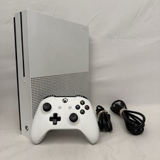 Microsoft Xbox One S 500GB White Console 1681 Bundle w/Controller, Cords Working