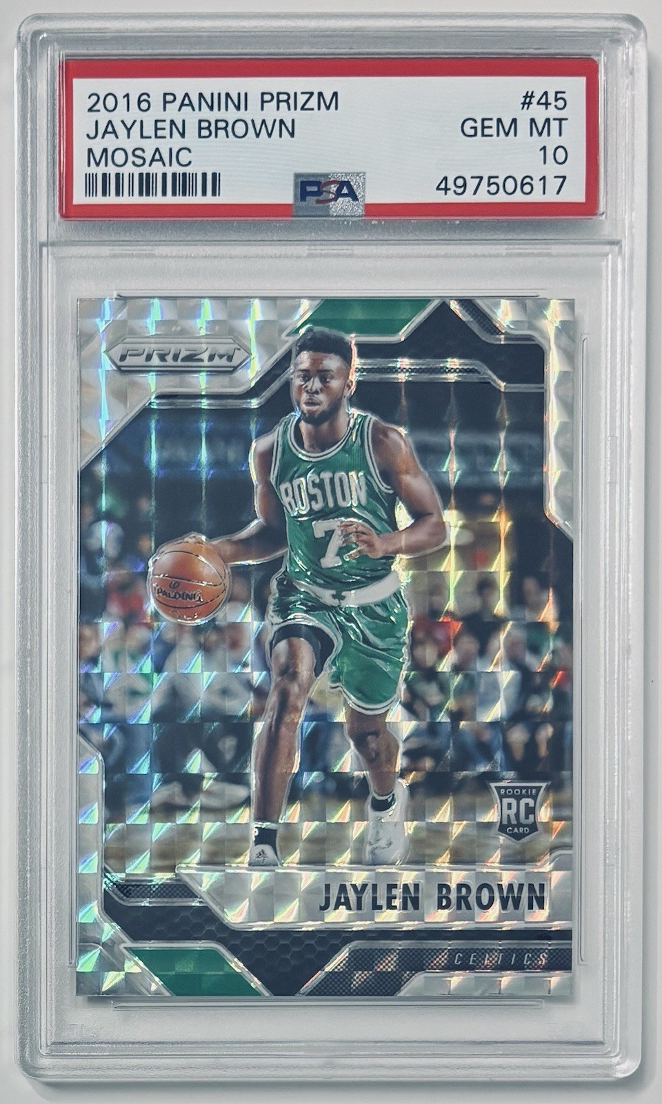 2016 Panini Prizm Jaylen Brown Mosaic Rookie #45 PSA 10