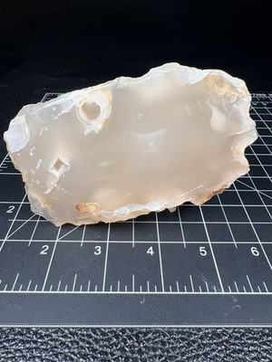 Blue Mountains Oregon Light Pink Agate Thick Slab Double Sided Polish Display