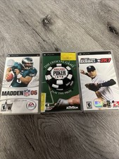 psp games lot bundle ( Madden, MLB, The Official Poker World Series Game)