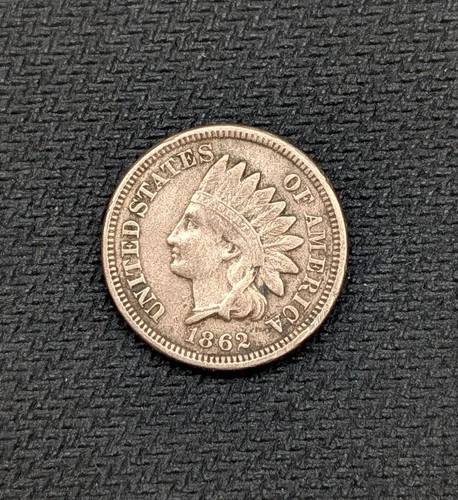 1862 Indian Head Cent With Shield Copper-Nickel VF