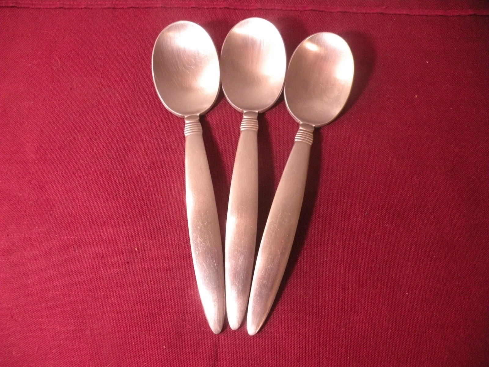 Set Of 3 Teaspoons Pfaltzgraff Raleigh 18/8 Satin Stainless 6 1/2"