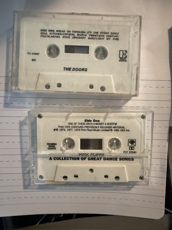Tape Cassette Lot The Best Of The Doors And Pink Floyd Music Collectible