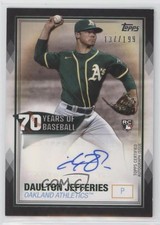 2021 Topps 70 Years of Baseball Series 2 Black /199 Daulton Jefferies Auto fm0