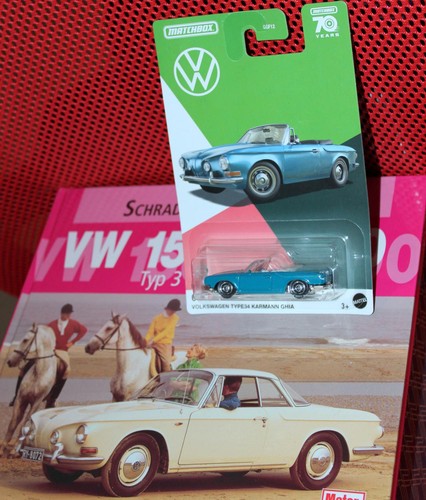 Matchbox VW Karmann Ghia Typ 34 "RAZOREDGE" auf US CARD! type3 MiB Käfer boxed 3