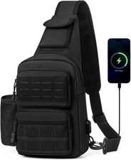 Tactical Sling Bag Crossbody Bag for Men Women EDC Shoulder Bags Molle Sling Bac