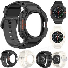 Bulid-in Bumper Case  Silicone Band for Samsung Galaxy Watch Ultra 47mm Band