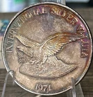 VINTAGE INTERNATIONAL SILVER CO FINE SILVER ROUND - INTERNATIONAL SILVER VALUTA