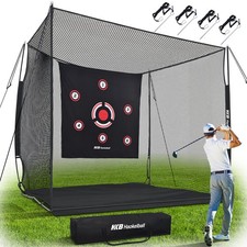 Haokeball 10x8x6ft Large Golf Hitting Cage Golf Practice Net w/Target Cloth Bag