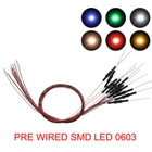 20pcs Pre-wired 30awg Wire SMD LED 0603 Light Lamps with Resistor for 12V