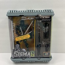 GI Joe Sigma 6 Codename:  SNAKE EYES Action Figure 8” W/ Ninja Armor Hasbro 2005