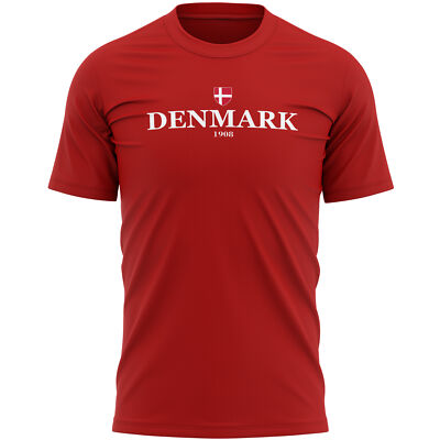 Denmark 1908 T Shirt For Men shirt Football Sports Event Him European Vintage...