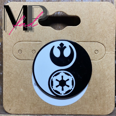 Star Wars Pins Hard Collectible Enamel Silver Plated YIN YANG GALACTIC REPUBLIC