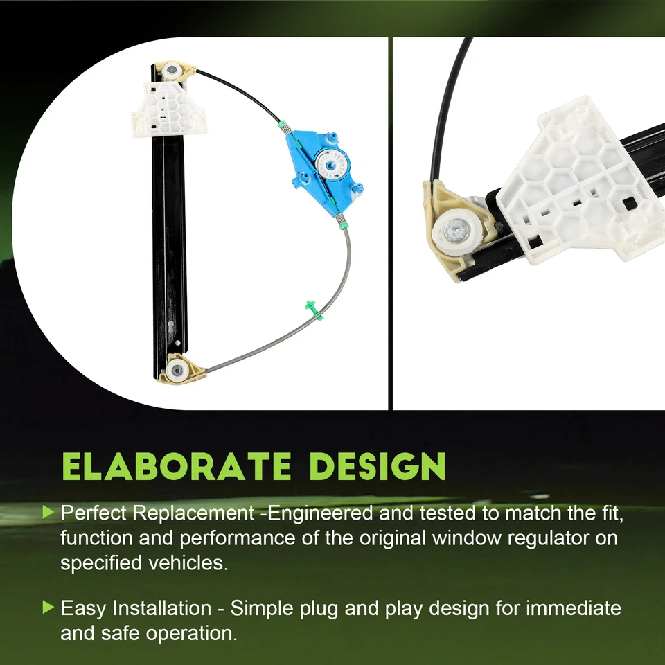 适用于 2004 - 09 奥迪 A4 Quattro Wagon 动力车窗调节器 左后 无电机 — 第 4/4 张图片