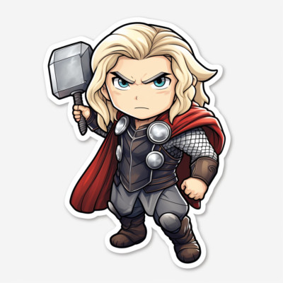 Thunder God - Comic Hero - Chibi, Fantasy, collectable miniatures 45mm SH