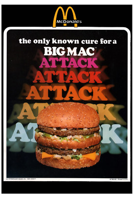 McDonalds 1975 Custom Big Mac Attack 13x19 Reprint POSTER FREE