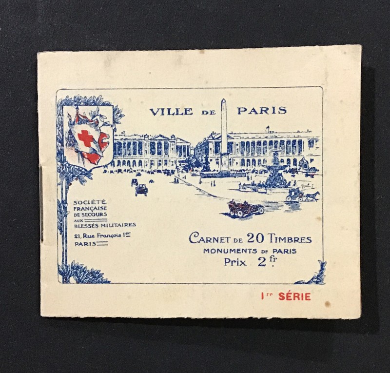 France- Carnet de 20 timbres-Croix Monuments De Paris Booklet Serie 1