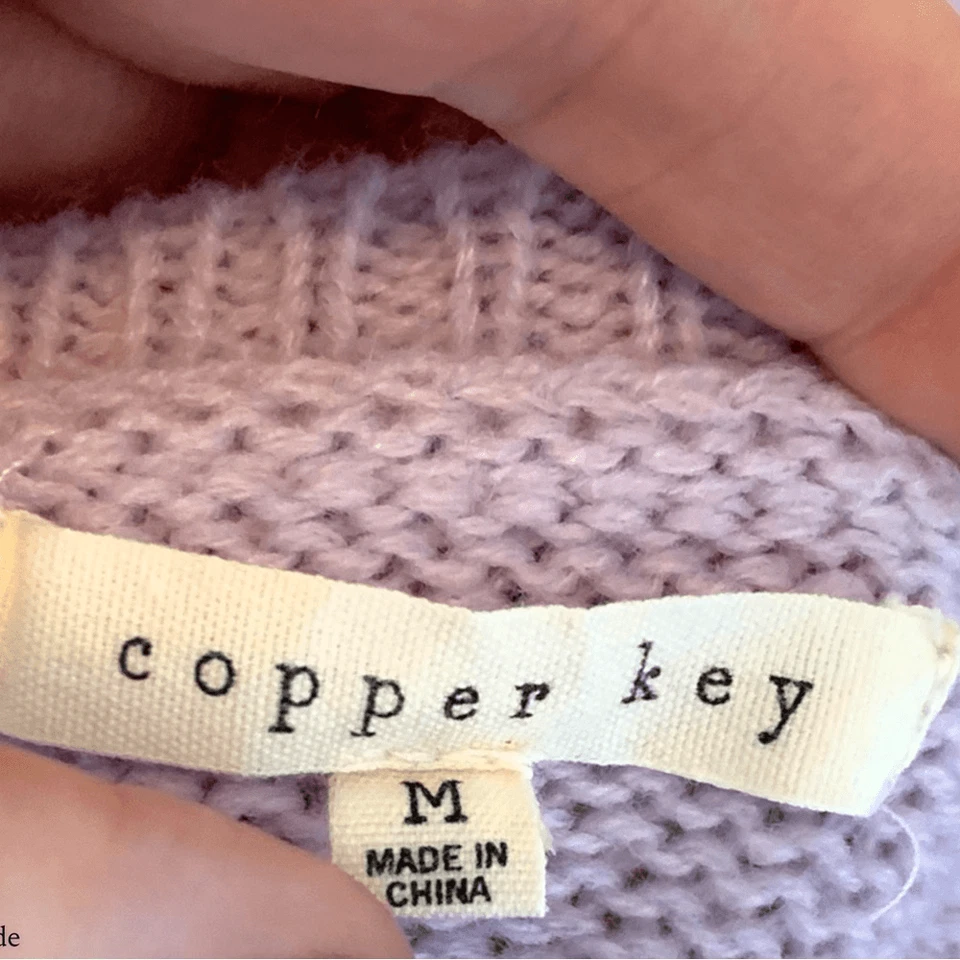 Copper key med lavender cozy soft knit vneck sweater pastel spring summer vibe - Image 2 of 4