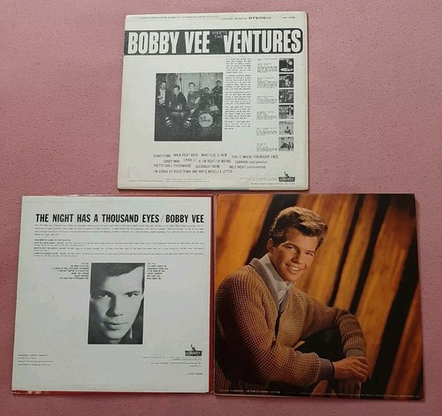 Bobby Vee 3 LP LOT Meets The Ventures The Night Has A Thousand Eyes With Strings - Picture 5 of 5