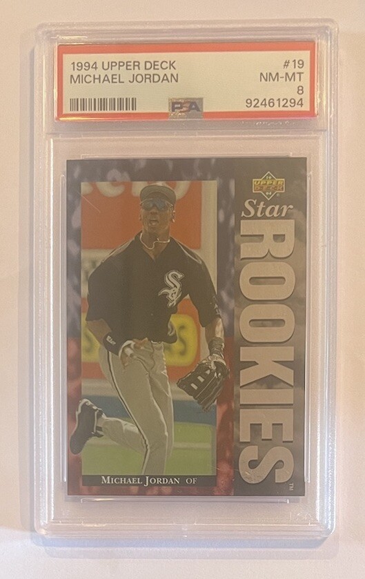1994 Upper Deck Michael Jordan Rookie Electric Diamond Star Rookie #19 PSA 8