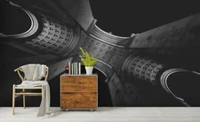 3D Black Architecture Wallpaper Wall Mural Removable Self-adhesive Sticker 445
