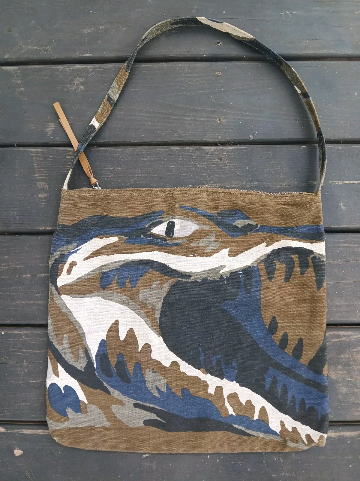 Lacoste Abstract Aligator Camouflage Tote Bag