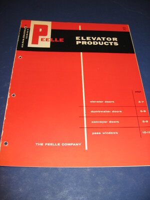 Peelle Co. Elevator Doors Asbestos 1966 Catalog Peelle-Richmond