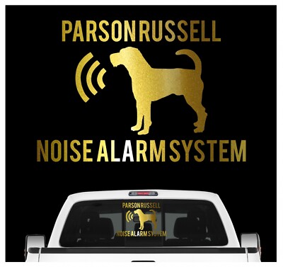 Parson Russell Noise Alarmsystem Auto Aufkleber Hund Folie Terrier PRT