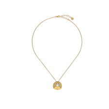 Collar Mujer Acero Dorado Perla Majorica 17276.01.b
