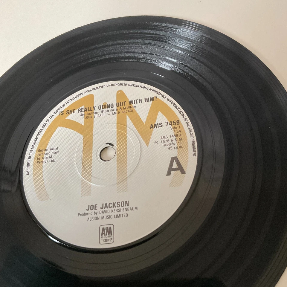 Joe Jackson - Is She Really Going Out With Him? 7" EX/VG A&M AMS 7459 1978 UK - Image 3 of 4