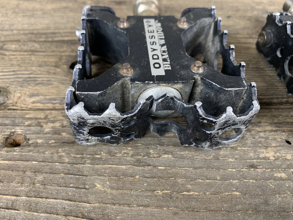 Pedales Odyssey Black Widow mini 1/2” Old School BMX vintage  Foto 2 de 4