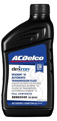 ACDelco 10-9243 (88865549) Dexron VI Full Synthetic ATF, 1 qt