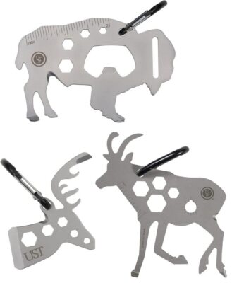 ust Tool-a-Long Carabiner Clip Multi-Tool Bundle - Buffalo, Deer, Antelope