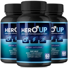 (3 Pack) Hero Up Men Enhancement Pills, HeroUp Male Health Support Capsules