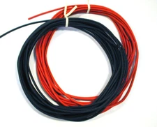 25' each Red & Black General Cable C1321 18GA/AWG (65/36) Rubber Test Lead Wire 