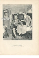 INTERIOR OF A ROADHOUSE  ILLUSTRATION PRINT